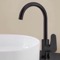 Matte Black Round Vessel Sink Faucet